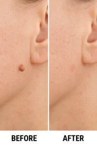 Skin tags removal Wilmslow before and after
