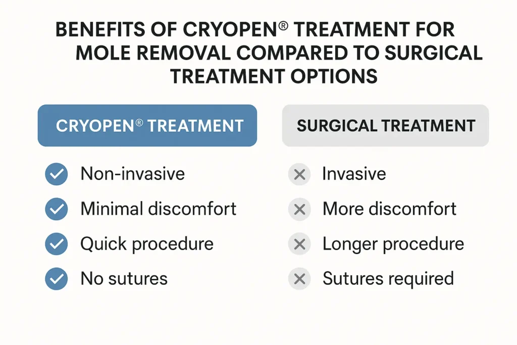 Benefits of facial mole removal Wilmslow - call our team today to book a consultation