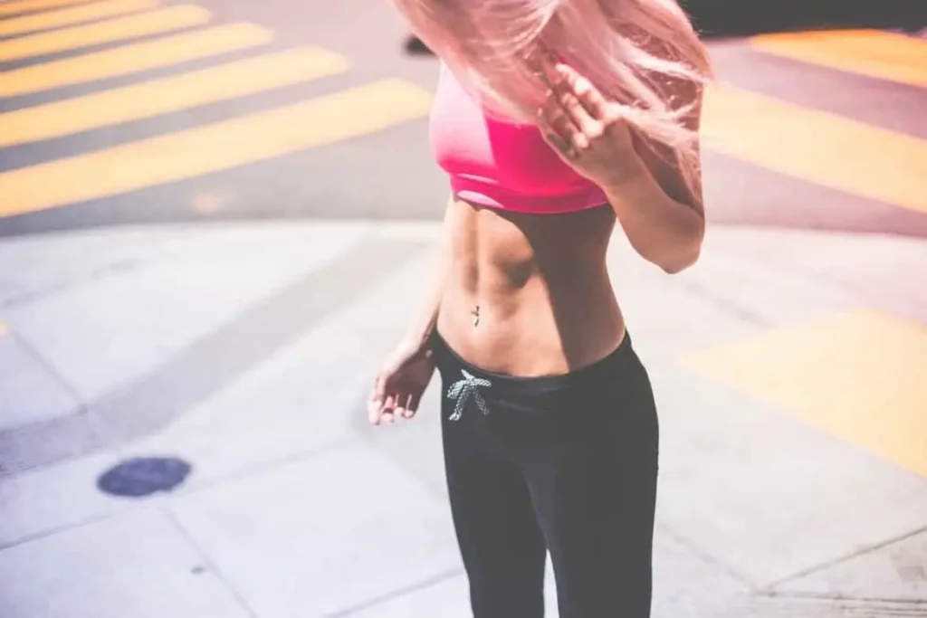 Woman with toned stomach after LA-EMS Body Sculpting Treatment Wilmslow