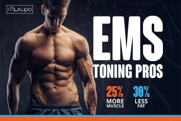 Image of man with sculpted stomach showing the fat loss and muscle gain of LA-EMS Body Sculpting Treatment Wilmslow