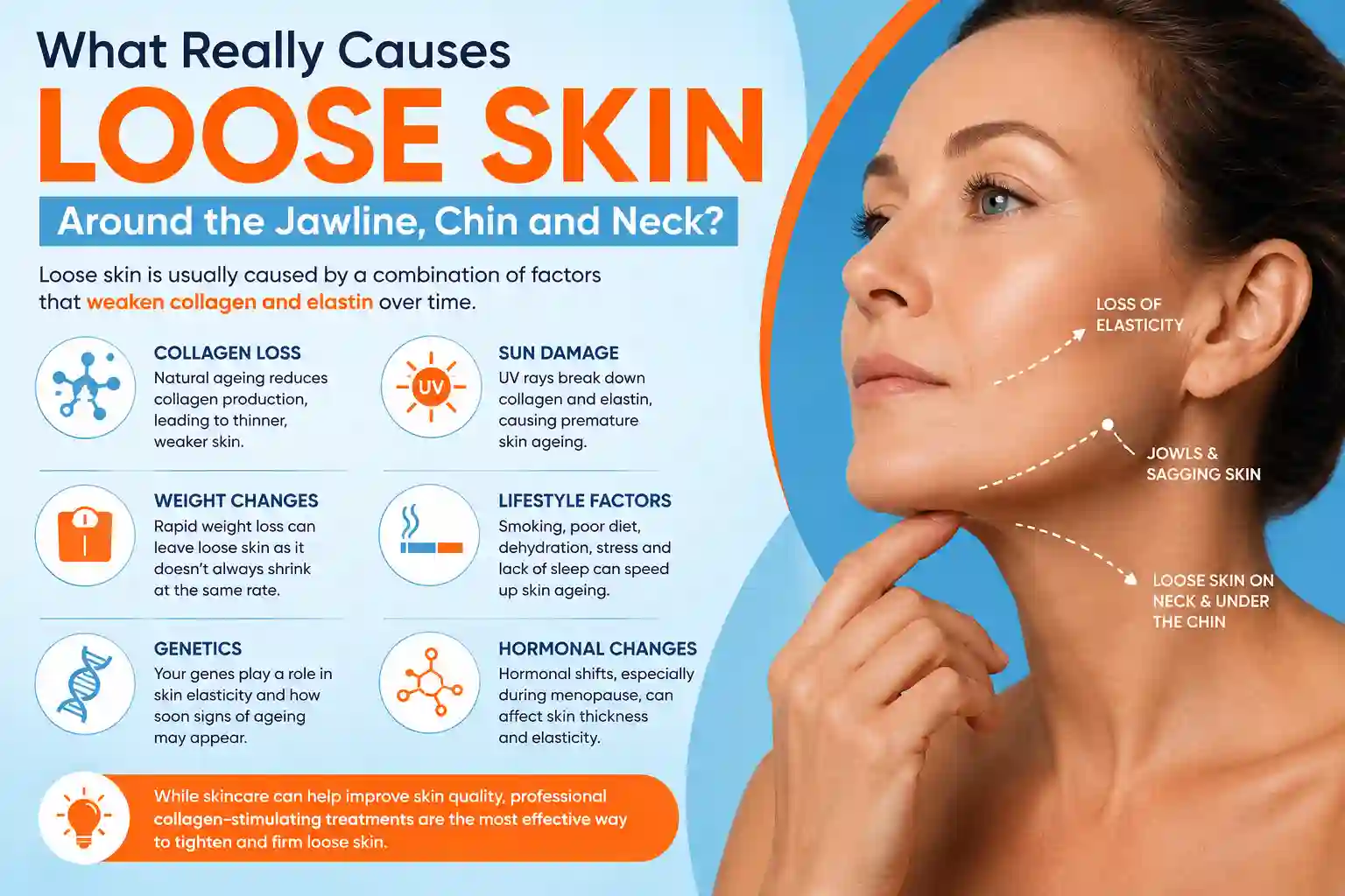 What Really Causes Loose Skin Around the Jawline, Chin and Neck Wilmslow?